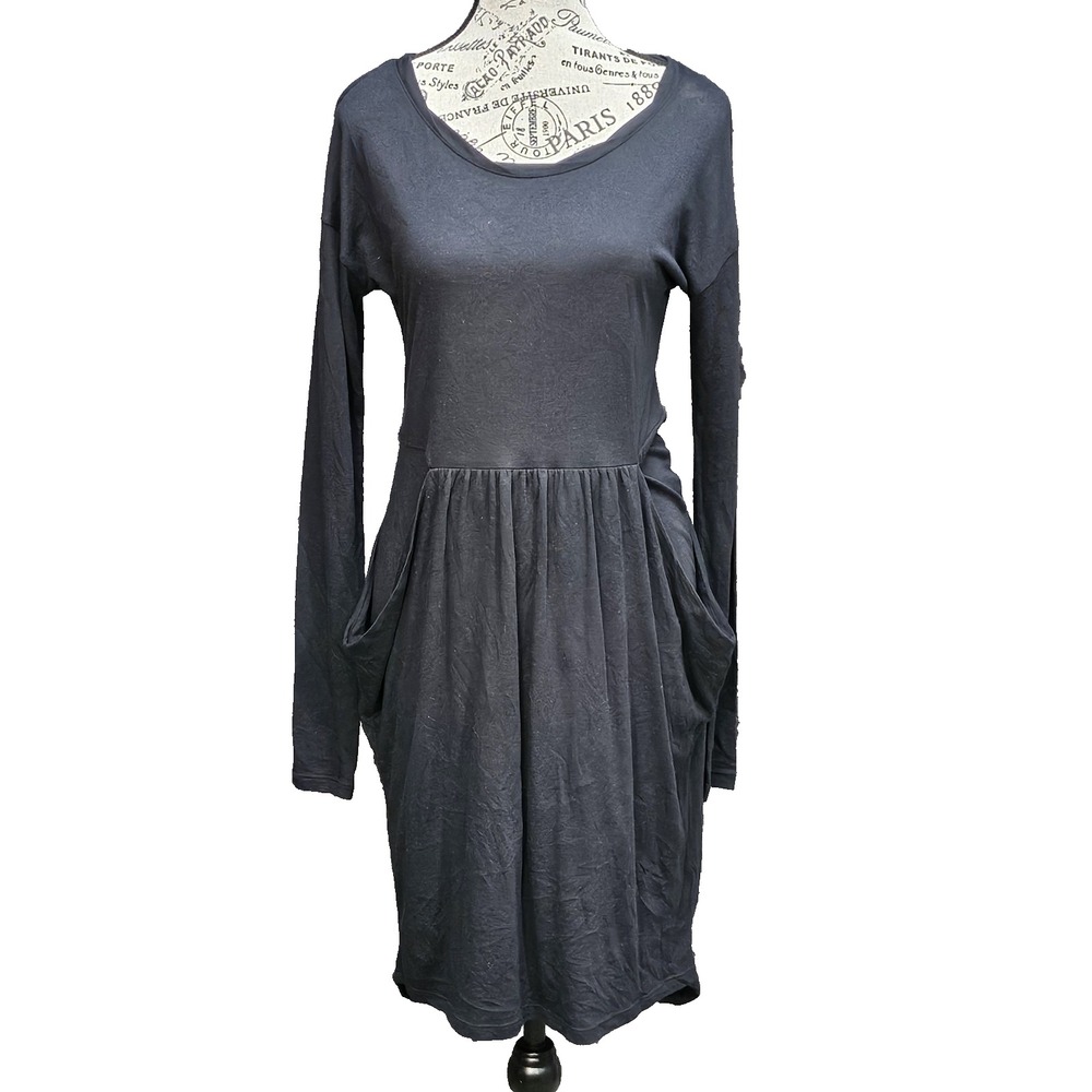 Peruvian Connection Martine Tunic Dress Sz XS Black LBD Designer Luxury Elegant